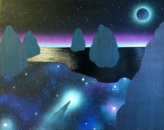 Marina Zumi, ‘One of those nights ’, 2019, Painting, Acrylic, heavy mediums and varnish on cotton canvas., MM Gallery