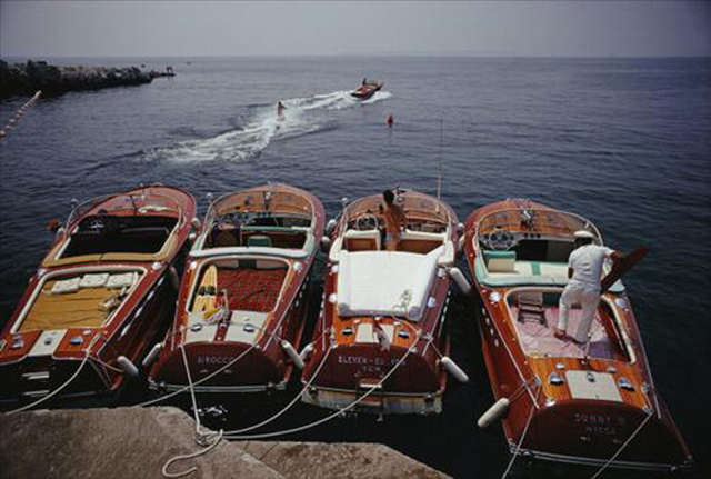 Slim Aarons, ‘Waterskiing from the Hotel Du Cap-Eden-Roc in Cap d'Antibes, France’, 1969, Undercurrent Projects