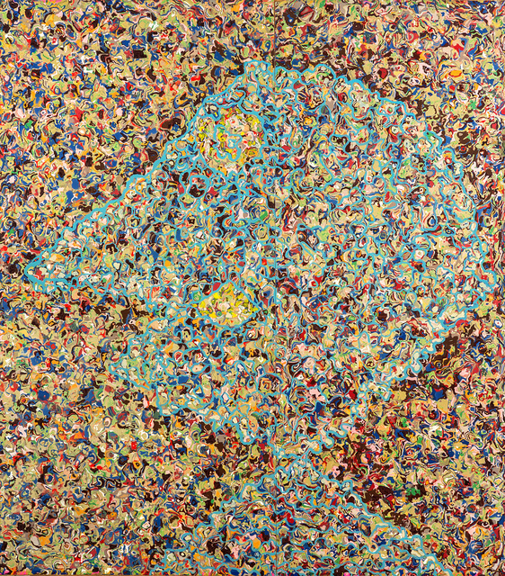 Enrico Baj, ‘Jackson Pollock's portrait’, 1969, Painting, Enamel on plastic on panel, Finarte