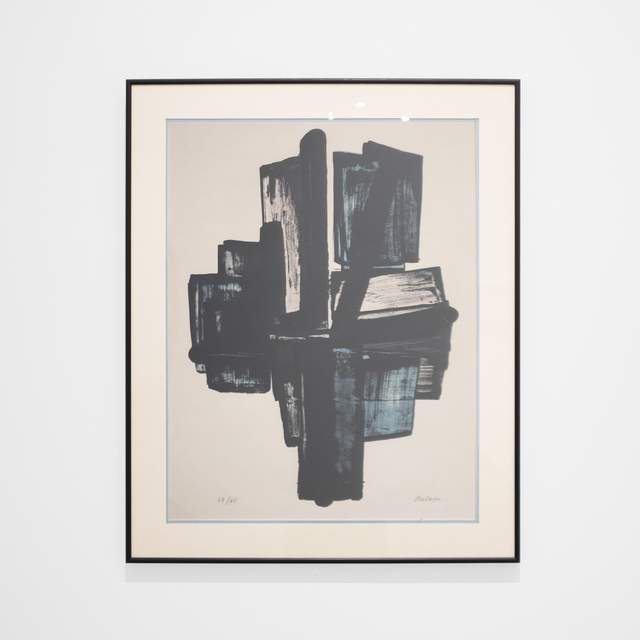 Pierre Soulages, ‘Cross (Lithograph No 4)’, 1957, Print, Lithograph Edition 49/60, Peter Blake Gallery