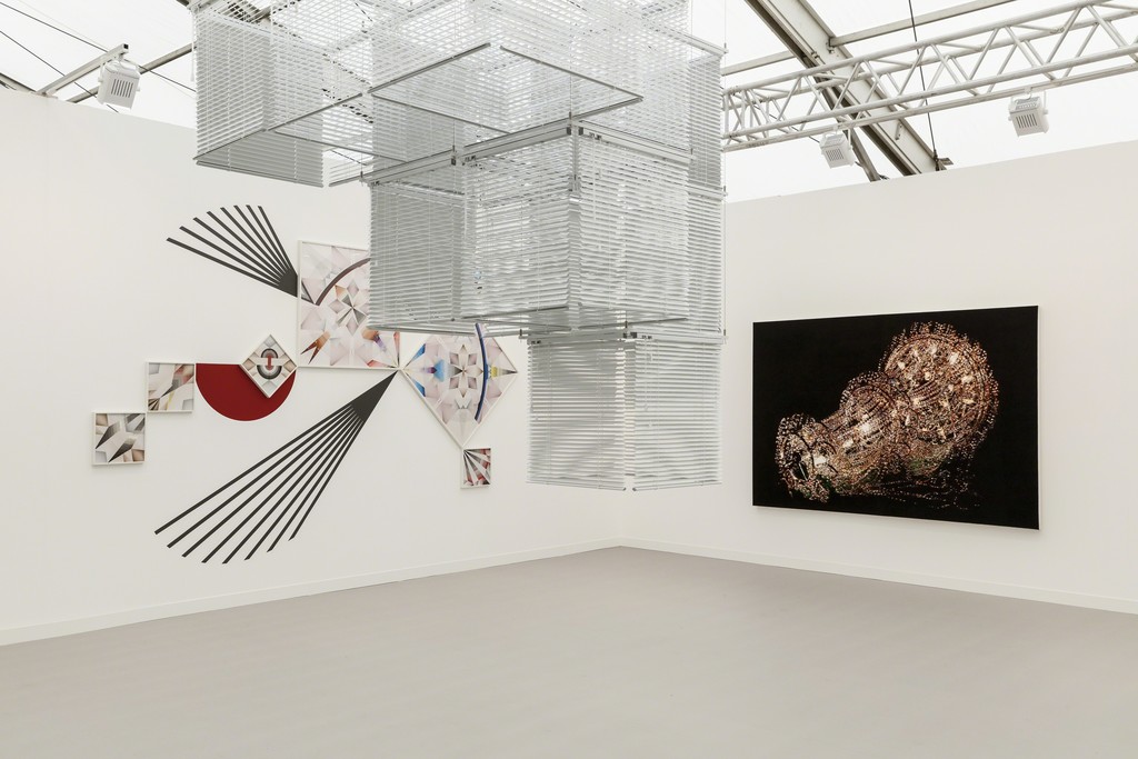 Installation view of Tina Kim Gallery at Frieze London 2016. Image copyright Charles Roussel and Ocula Installation view of Tina Kim Gallery at Frieze London 2016. Image copyright Charles Roussel and Ocula