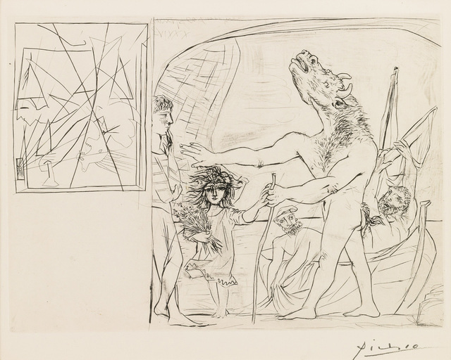 Pablo Picasso, ‘Minotaure aveugle guidé par une Petite Fille aux Fleurs (S.V. 94)’, 1934, John Szoke