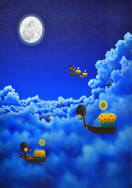 Shiro Utafusa, ‘Full Moon’, 2019, Painting, Oil on canvas, Art WeMe Contemporary Gallery