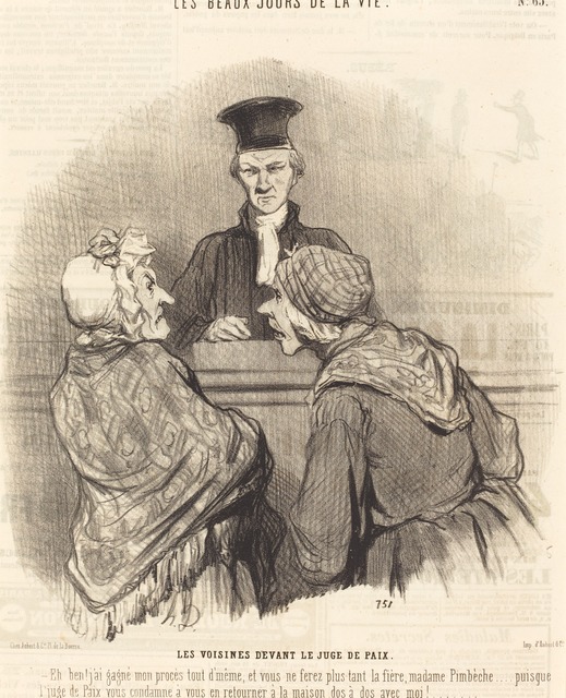 Honoré Daumier, ‘Les Voisines devant le Juge de paix’, 1845, National Gallery of Art, Washington, D.C.