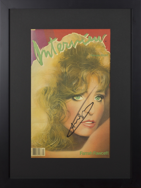 Andy Warhol, ‘Interview Magazine 'Farrah Fawcett' signed by Andy Warhol’, 1982, Print, Offset print signed in marker by Andy Warhol, Rudolf Budja Gallery