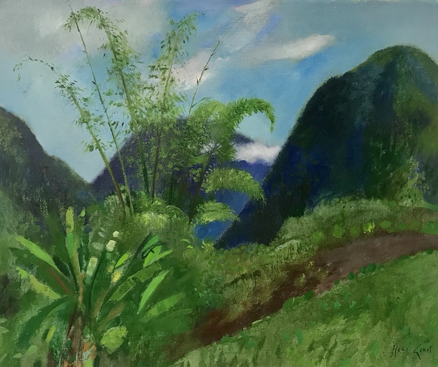 Rene Genis, ‘Nuages dans les bambous’, 1985, Painting, Oil on canvas, Artioli Findlay
