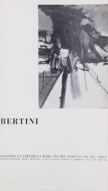 Gianni Bertini, ‘Bertini’, 1958, Drawing, Collage or other Work on Paper, Flyer, Finarte