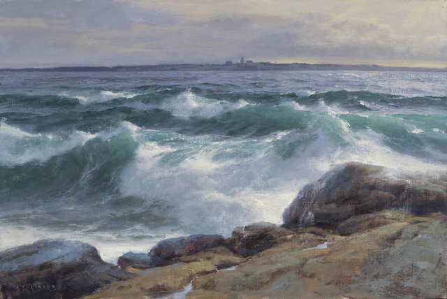 Donald W. Demers, ‘Ocean Point, East Boothbay, Maine’, 2020, Painting, Oil on mounted linen, Vose Galleries