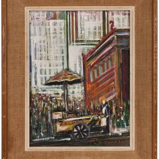 Unknown, ‘Hot Dog Vendor, Manhattan, NYC Street Scene’, Mid-20th Century, Lions Gallery
