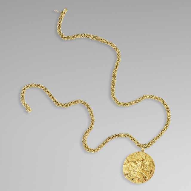 Gold Taurus necklace (1978 