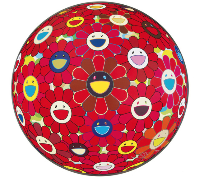 Takashi Murakami, ‘RED FLOWERBALL 3D’, 2013, Print, Offset lithograph on paper, Marcel Katz Art