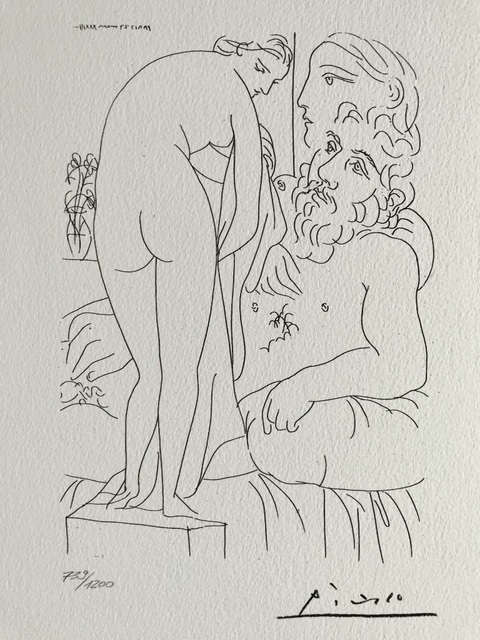 Pablo Picasso, ‘Le sculpteur et la sculpture de dos (Suite Vollard Planche LI)’, 1973, ByNewArt