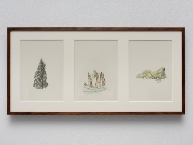 Johannes Heldén, ‘Untitled Islands (I-III)’, 2019, Painting, Watercolours, pigment print on film, museum glass, walnut frame, Cecilia Hillström Gallery