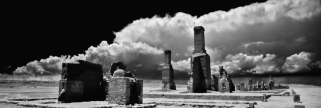 Cody S. Brothers, ‘Black & White Panoramic Photography: 'Cannon/ Officers Quarters- Fort Union National Monument, New Mexico'’, 2018, Ivy Brown Gallery