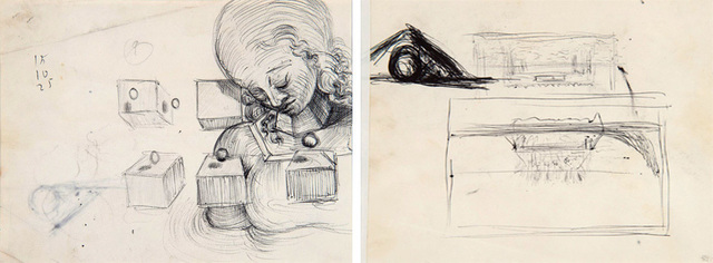 Salvador Dalí, ‘Étude de tête de femme et étude pour le tableau : La Cène’, ca. 1954, HELENE BAILLY GALLERY