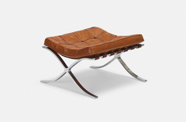Ludwig Mies van der Rohe, ‘Early and Rare Barcelona ottoman’, c. 1929, Rago/Wright
