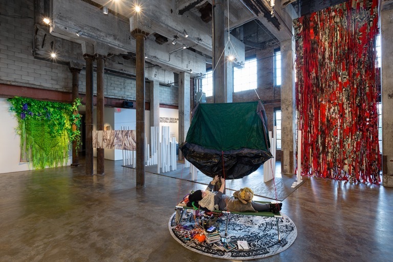 Image courtesy of Smack Mellon. Photo by Etienne Frossard. Installation view. Image courtesy of Smack Mellon. Photo by Etienne Frossard. Installation view.