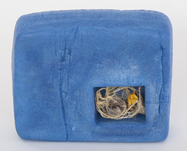 Rachel Muldez, ‘Blue ’, 2017, Sculpture, Foam, found flowers, Mulberry bark, Cotton Wood seeds, and Pussy Willow seeds, Ro2 Art