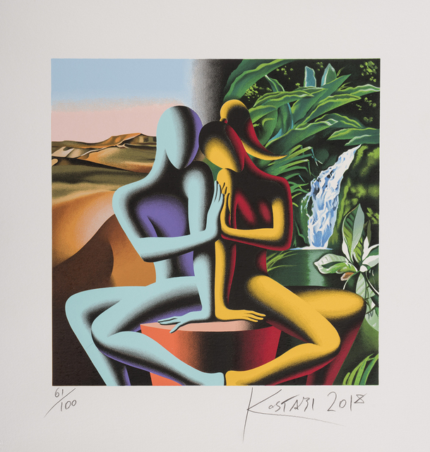 Mark Kostabi, ‘Touching Dreams’, ca. 2018, Print, Serigraph, Thurston Royce Gallery of Fine Art, LTD.