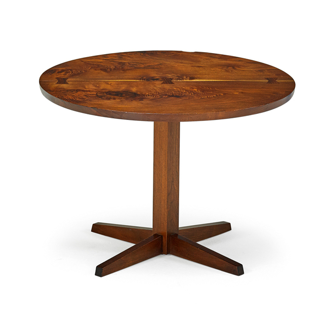 George Nakashima, ‘Pedestal Occasional Table, New Hope, PA’, 1964, Rago/Wright