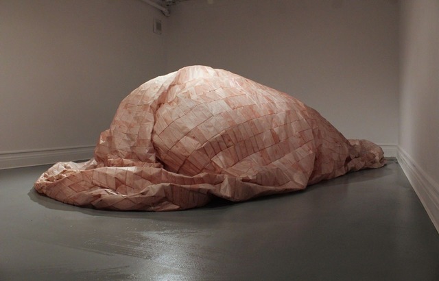 Mitch Mitchell, ‘Distance Arc’, 2012, Installation, Quilted Newsprint, Silkscreen, Rust, Inflation System, Timing Electronics, dc3 Art Projects