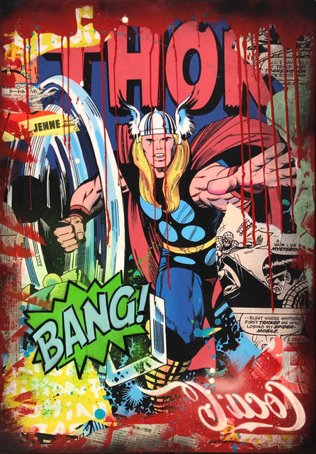 Alessio B, ‘Bang Thor’, 2017, Painting, Mixed media on canvas, Bugno Art Gallery