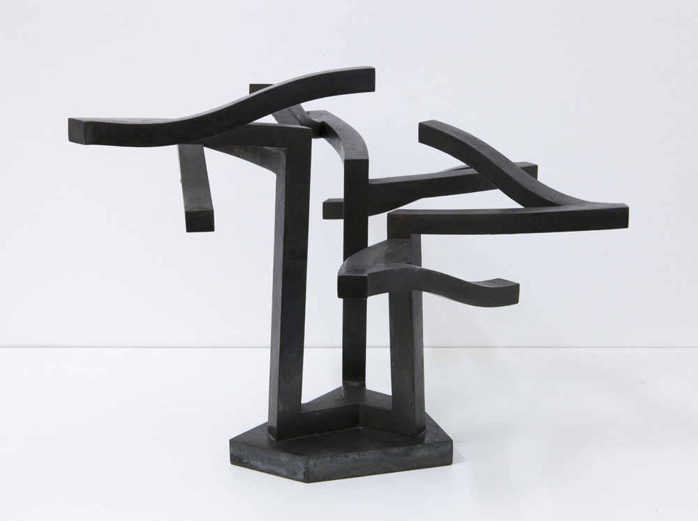 Ursula Sax, Brasilia (model for a large size sculpture, situated at German embassy in Cairo), 1970, ca. 39 x 48 x 48, iron; photo: Lukas Heibges Ursula Sax, Brasilia (model for a large size sculpture, situated at German embassy in Cairo), 1970, ca. 39 x 48 x 48, iron; photo: Lukas Heibges