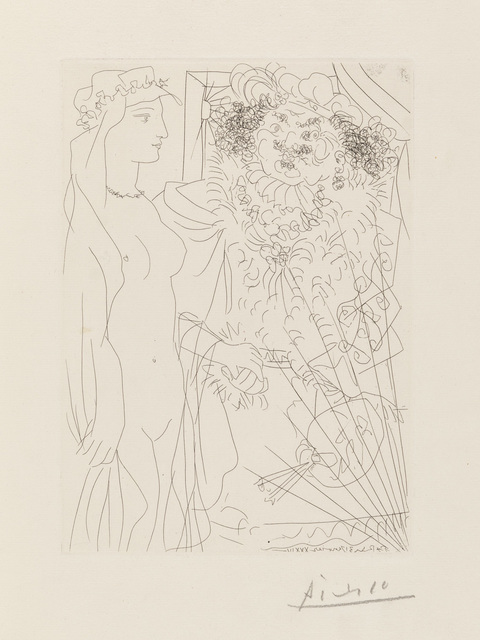 Pablo Picasso, ‘Rembrandt Holding the Hand of a Young Woman with a Veil’, 1934, Christopher-Clark Fine Art
