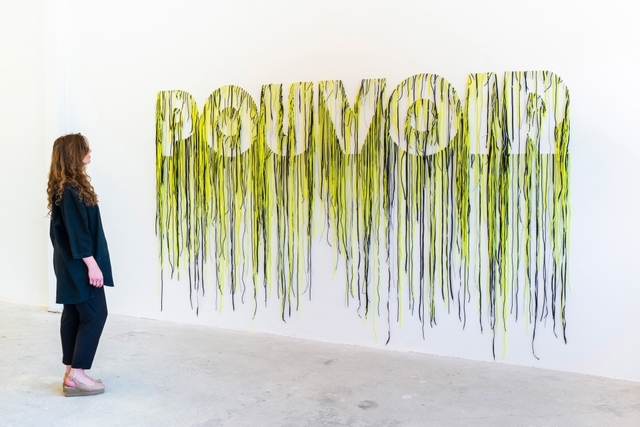 Nari Ward, ‘Pouvoir’, 2019, Installation, Shoes laces, GALLERIA CONTINUA