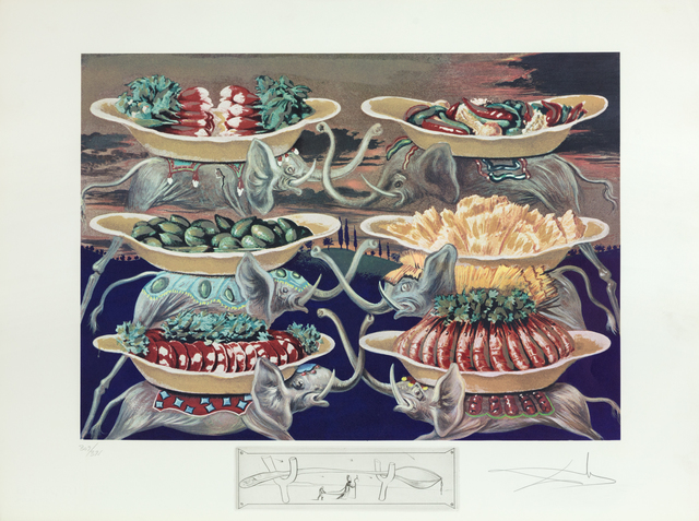 Salvador Dalí, ‘Little Martyr Delights (Les Délices Petits Martyrs)’, 1971, Print, Lithograph in color with etched remarque, Heather James Fine Art Gallery Auction
