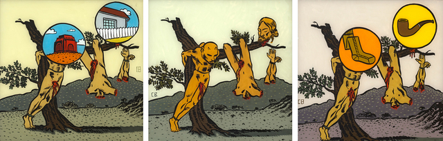 Conrad Botes, ‘Untitled (After Goya), triptych’, Painting, Reverse glass painting, Strauss & Co