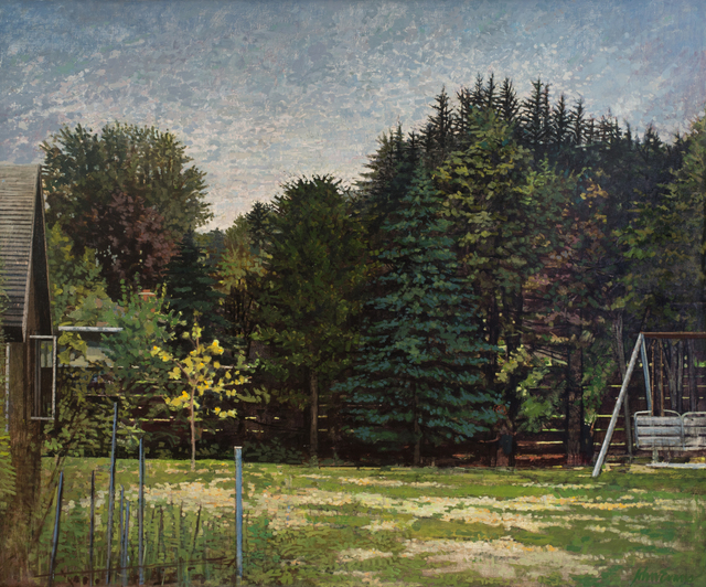 John Evans, ‘Backyard’, 1983, Painting, Oil on linen, Rago/Wright