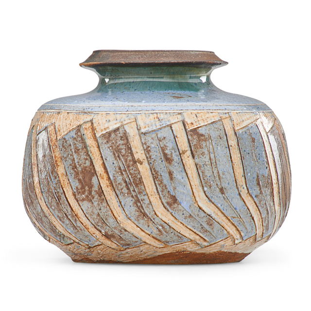 Marguerite Wildenhain, ‘Vase with geometric decoration, Guerneville, CA’, 1970s, Rago/Wright