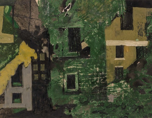 Keith Vaughan, ‘Demolished Houses in St John's Wood’, 1953, Painting, Gouache, oil pastel, ink and pencil, Osborne Samuel