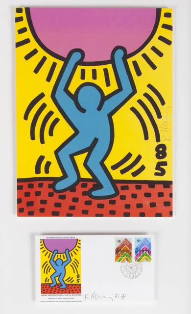 Keith Haring, ‘International Youth Year, First Day Of Issue, WFUNA’, 1984, Julien's Auctions