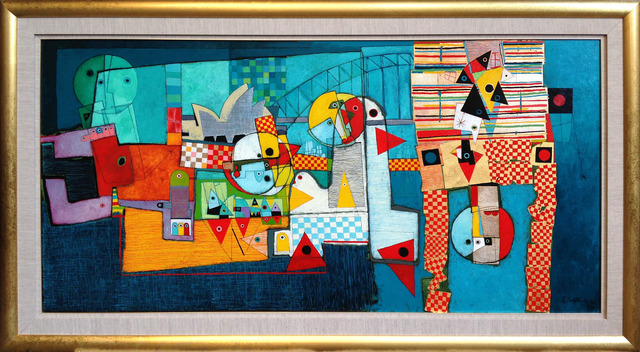 Henryk Szydlowski, ‘Carnival in Sydney Harbour (Lunatic in Sydney Harbour)’, Painting, Oil on Canvas, Wentworth Galleries