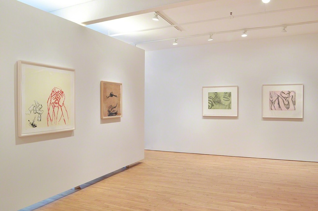 Susan Rothenberg, Crying, 2003; Uncorked, 2003; Bruce Nauman, Soft Ground Etching - Green, 2007; Soft Ground Etching, Lavender, 2007 Susan Rothenberg, Crying, 2003; Uncorked, 2003; Bruce Nauman, Soft Ground Etching - Green, 2007; Soft Ground Etching, Lavender, 2007