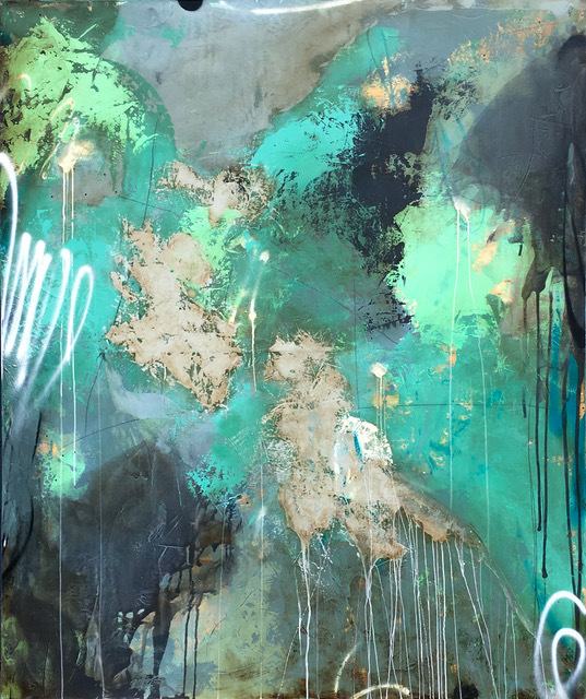 Luis Garcia-Nerey, ‘Urban Meadow’, 2017, Painting, Mixed media on panel with resin finish, Cheryl Hazan Gallery