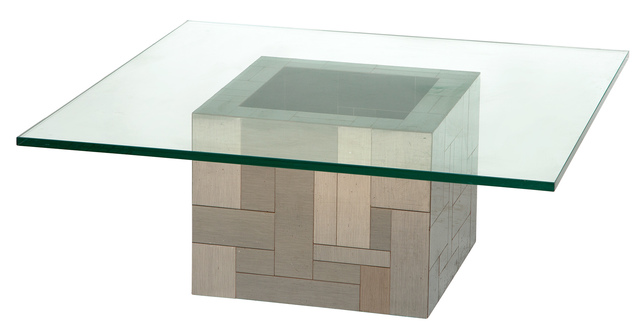 ‘Paul Evans Patinated Metal and Glass Low Cube Table’, Design/Decorative Art, Doyle