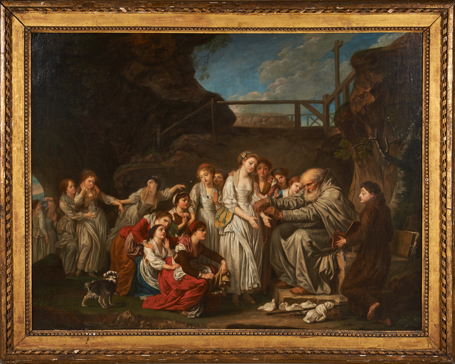 after Jean-Baptiste Greuze, ‘"The Distributor Of Rosaries (The Hermit)"’, Painting, Oil on canvas, Rago/Wright