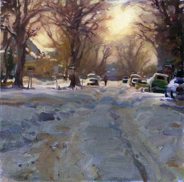 Kim English, ‘Capitol Hill Snow’, 2021, Painting, Oil, Abend Gallery