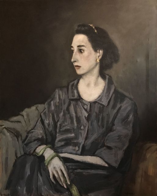 Alexander Brook, ‘Woman in Gray’, Painting, Signed lower right: "A. Brook"., Childs Gallery