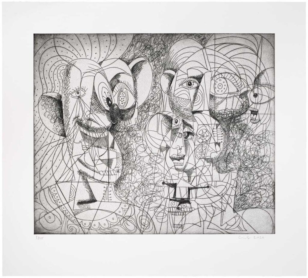 George Condo - Laughing Clown Composition