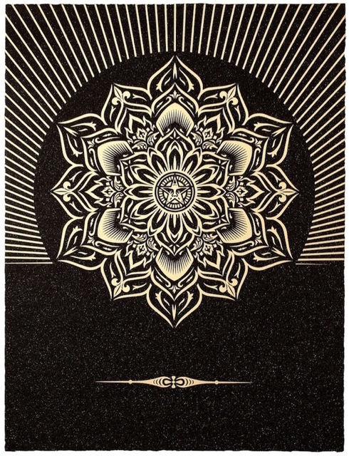 Shepard Fairey (OBEY), ‘Obey Lotus Diamond (Black / Gold)’, 2013, Gregg Shienbaum Fine Art