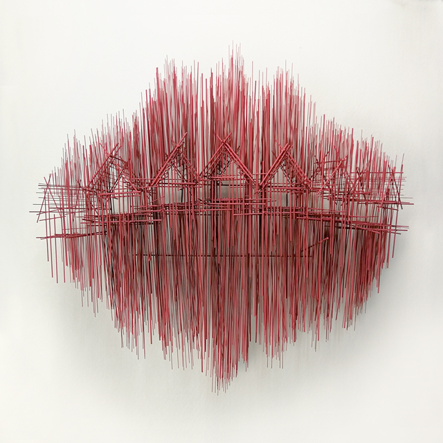 David Moreno (b.1978), ‘Paisaje horizontal III’, 2018, Sculpture, Steel, silver, red patina, N2 Galería