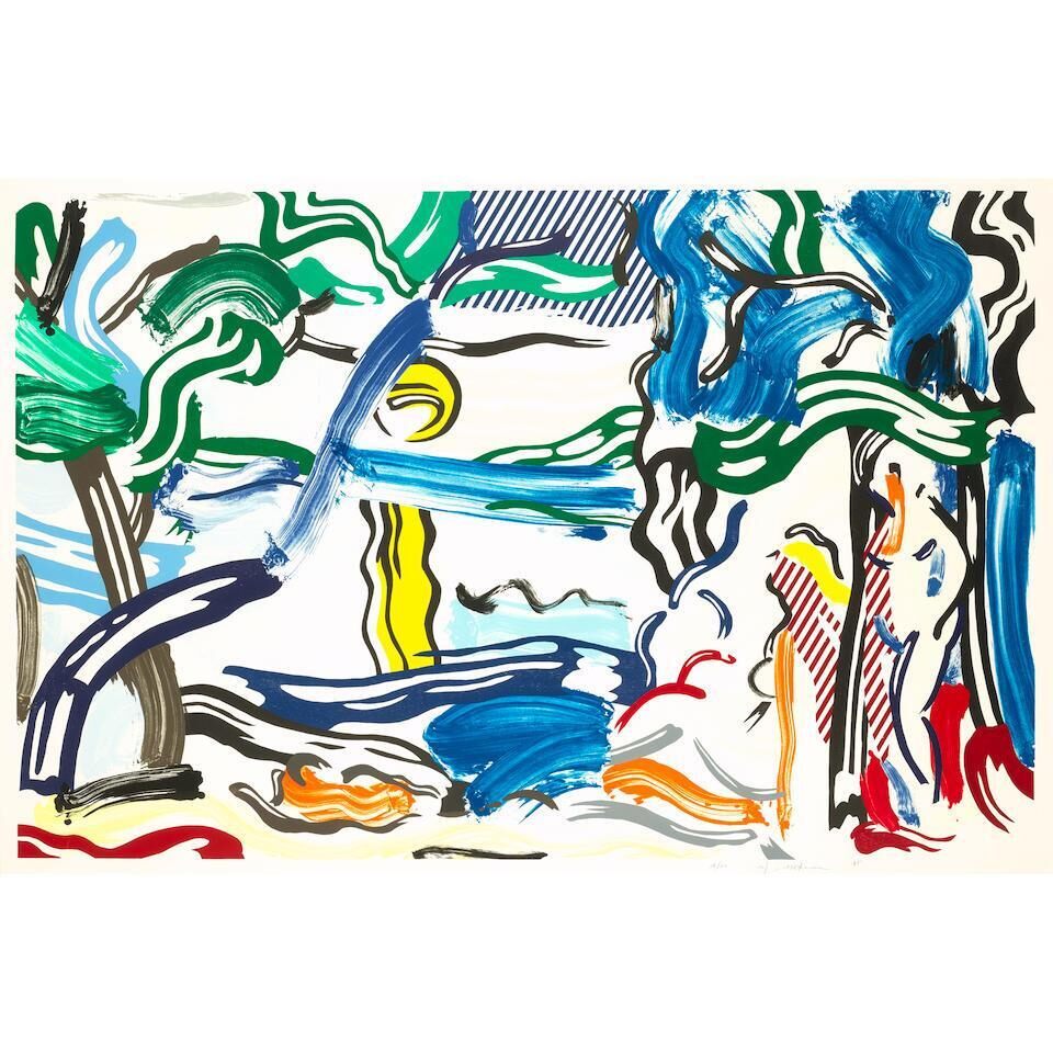 Roy Lichtenstein - Moonscape, from Landscapes (Corlett 212)