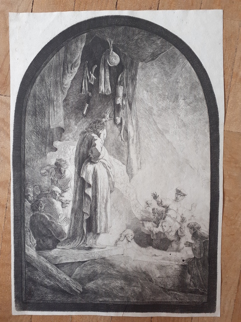 Rembrandt van Rijn, ‘The Raising of Lazarus’, 1632, Print, Etching with burin, Sylvan Cole Gallery