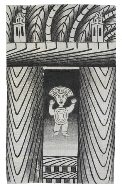 Martín Ramírez, ‘Untitled (Aztec)’, c. 1960-63, Robert Berman Gallery