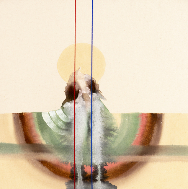 Luke Whitlatch, ‘West to East, I Left Some Bones for The Beast’, 2019, Painting, Dye. andacrycli on muslin, Tracey Morgan Gallery