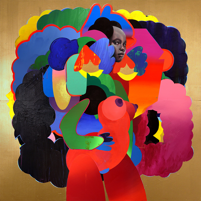 Erik Jones, ‘The Trophy’, 2017, Painting, Watercolor, pencil, acrylic, wax pastel and oil on paper mounted to wood panel, Hashimoto Contemporary